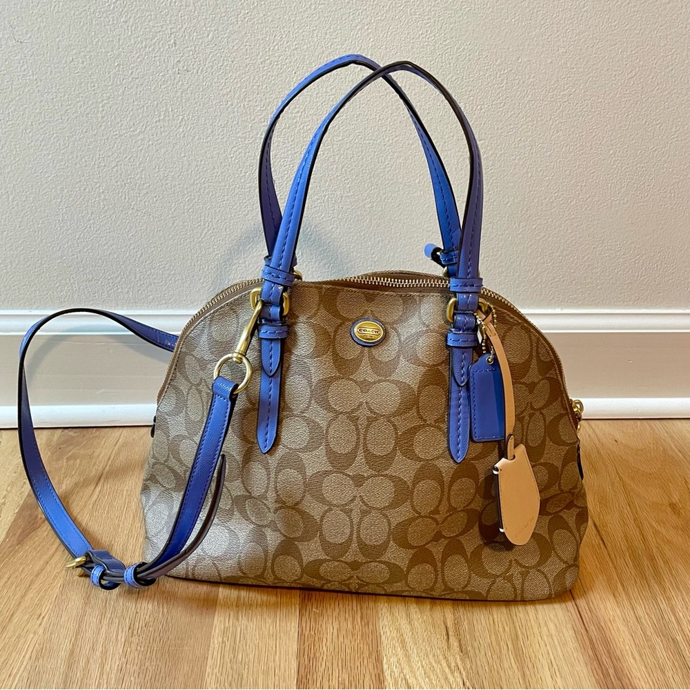 Coach Peyton Signature Cora Domed Satchel